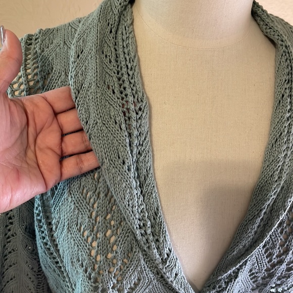 J Jill crochet cardigan Sz PL - Picture 3 of 10